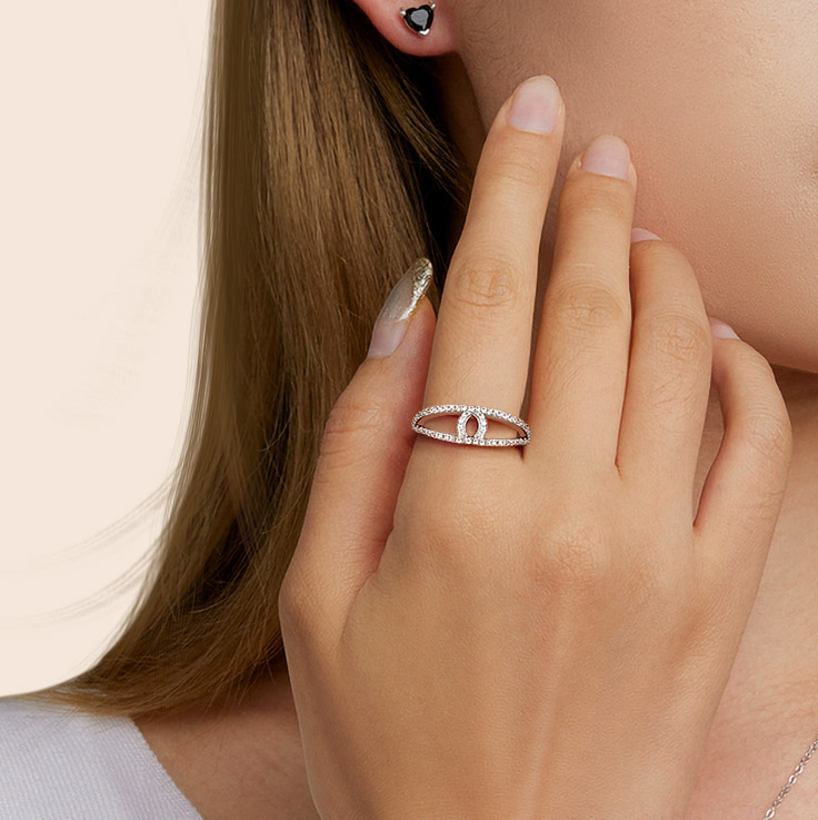 Diamond Accent Infinity Ring image number 4