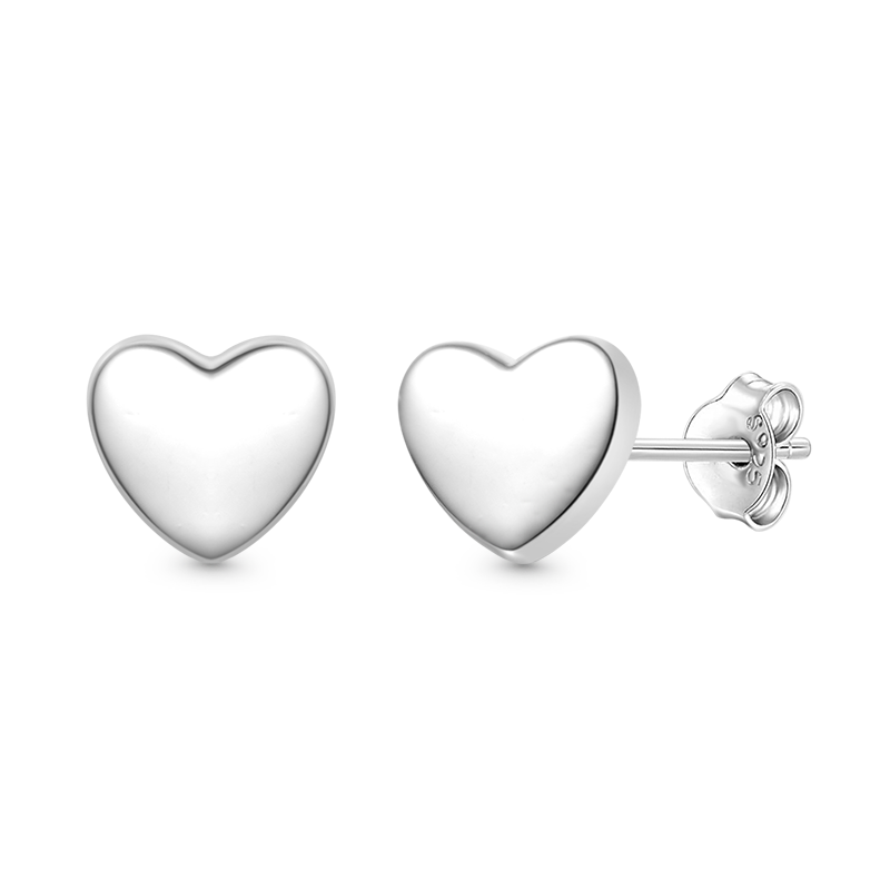 Minimalist Heart Stud Earrings image number 0