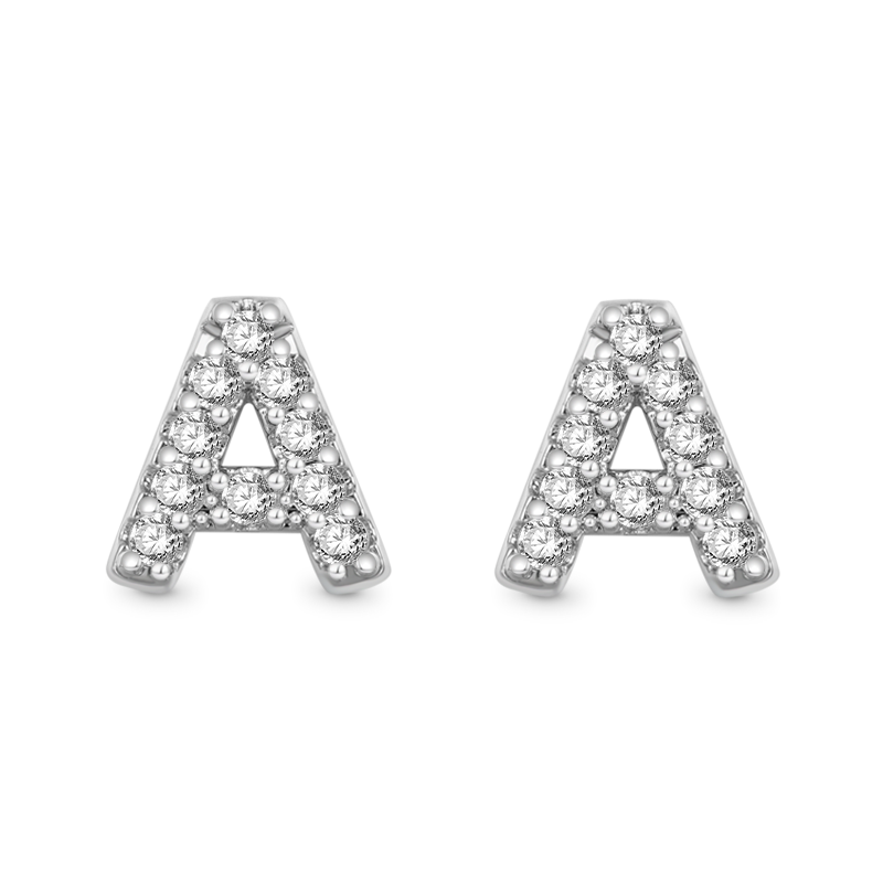Initial Letter Stud Earrings image number 0