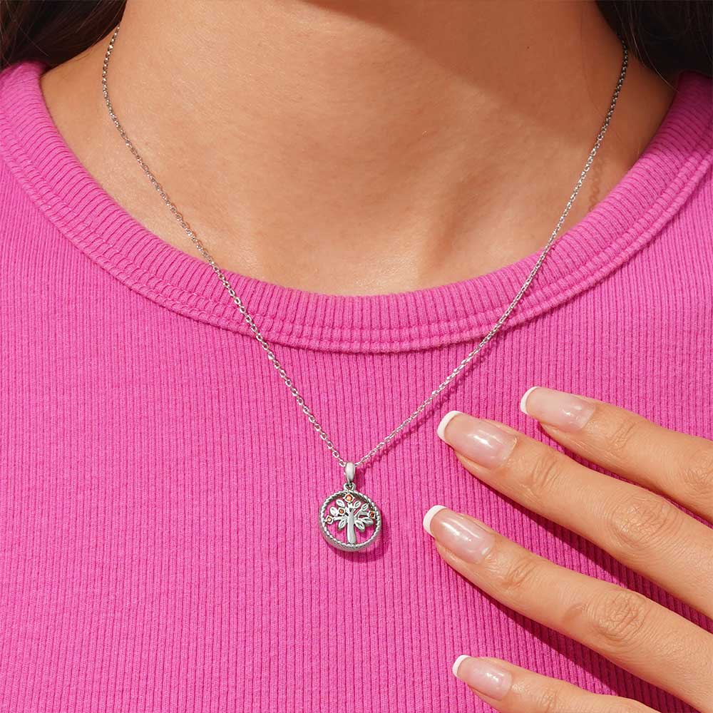 Tree of Life Birthstone Necklace image number 5