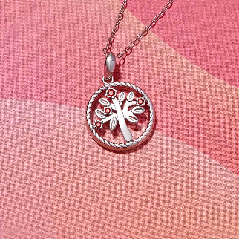 Tree of Life Birthstone Necklace image number 3