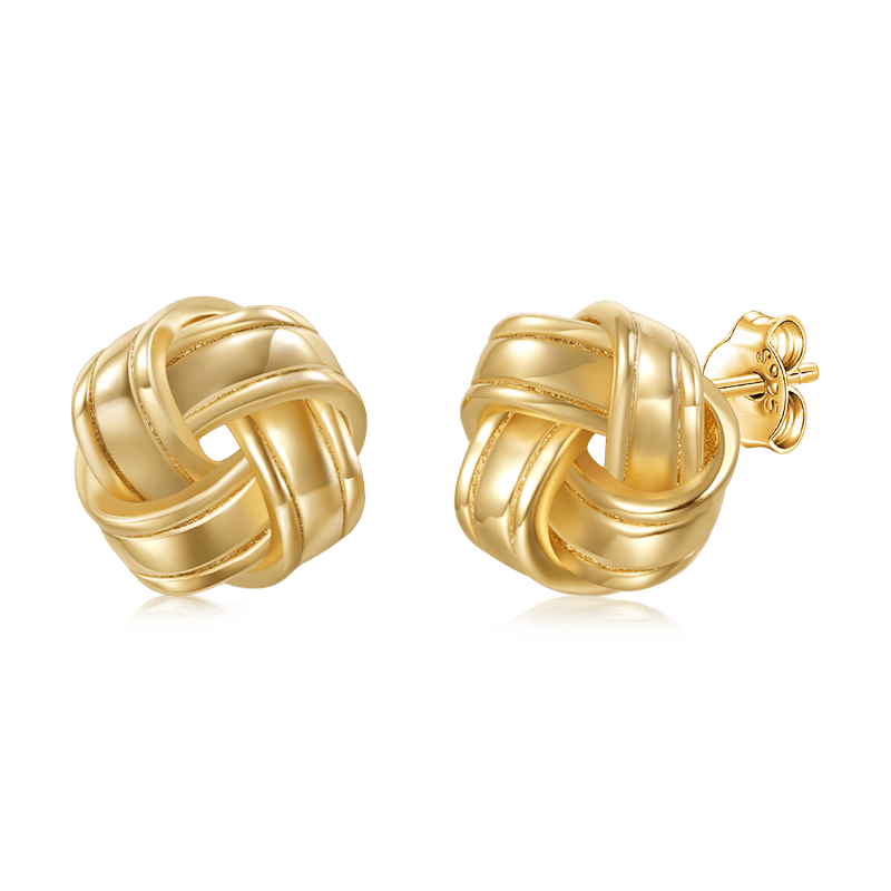 Love Knot Studs Earrings image number 1