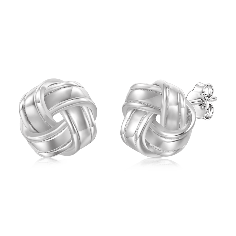 Love Knot Studs Earrings image number 3