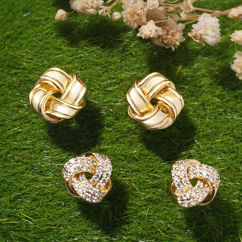 Love Knot Stud Earrings image number 4