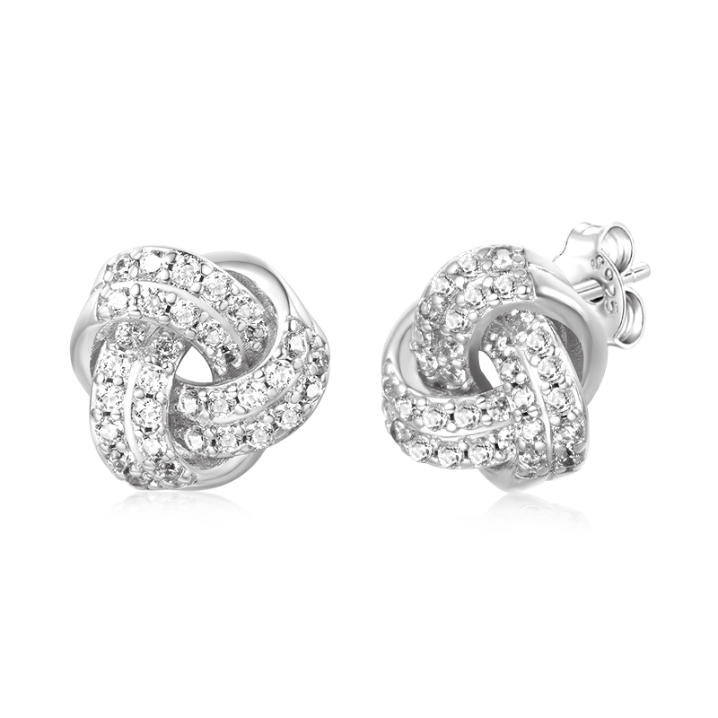 Love Knot Stud Earrings image number 3