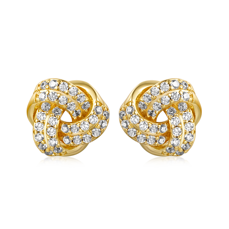 Love Knot Stud Earrings image number 0