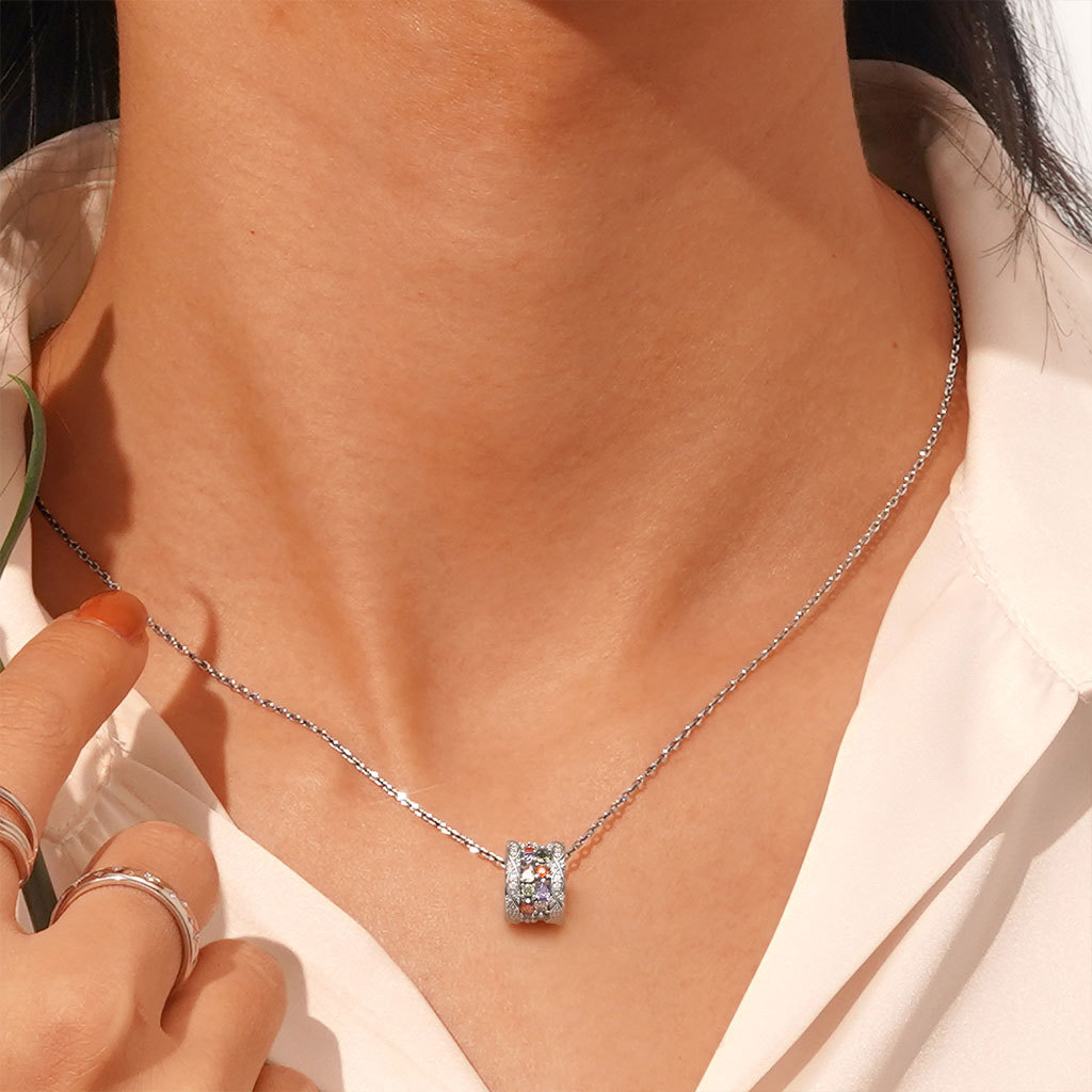 Colorful Gemstone Necklace image number 4