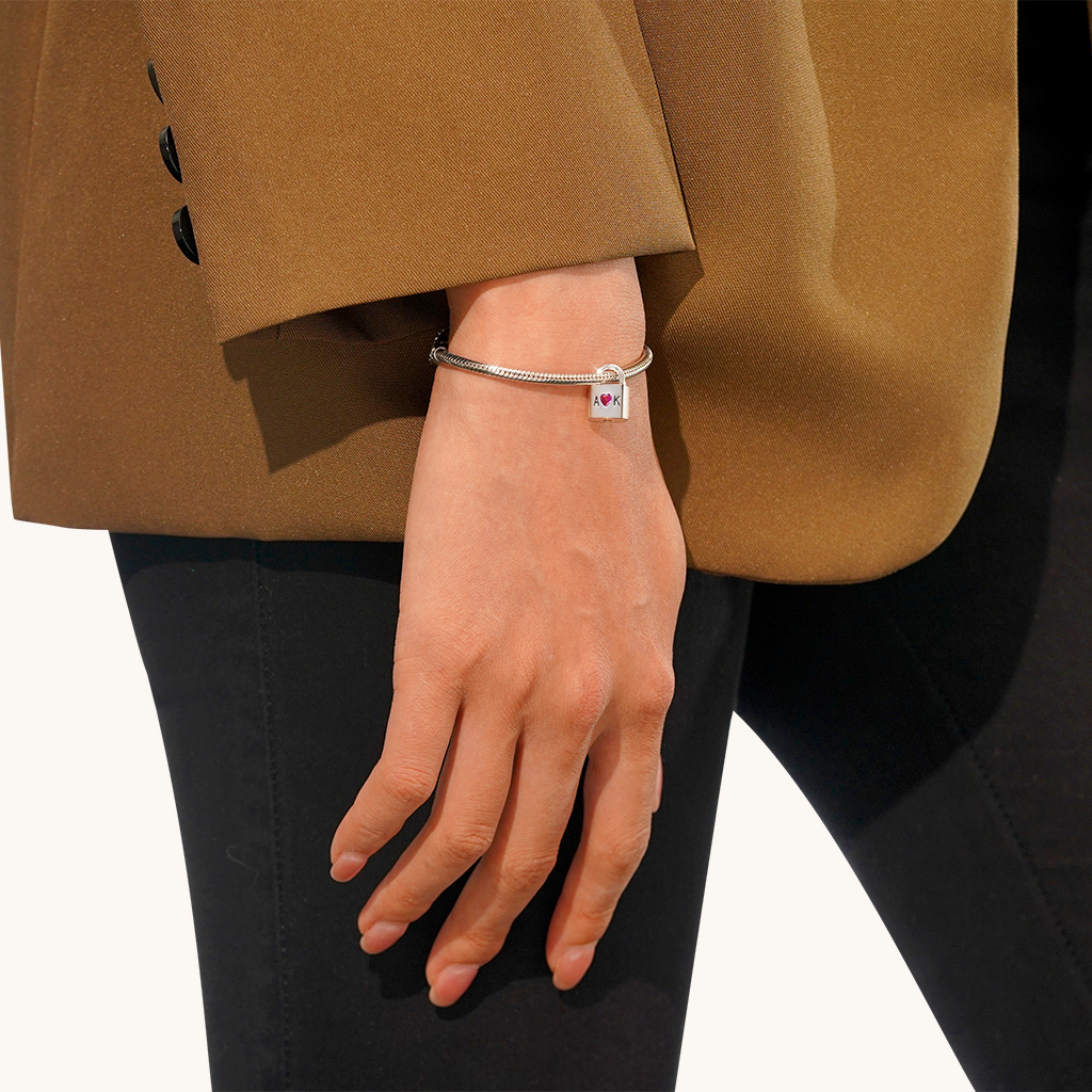 Openable Silver Lock Charm image number 4