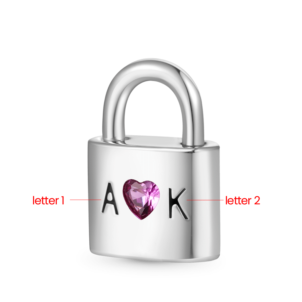 Openable Silver Lock Charm image number 1