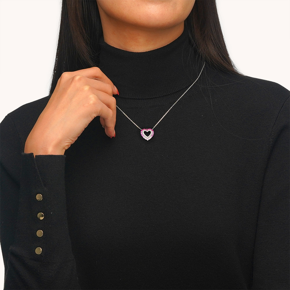 Heart Gradient Necklace image number 3