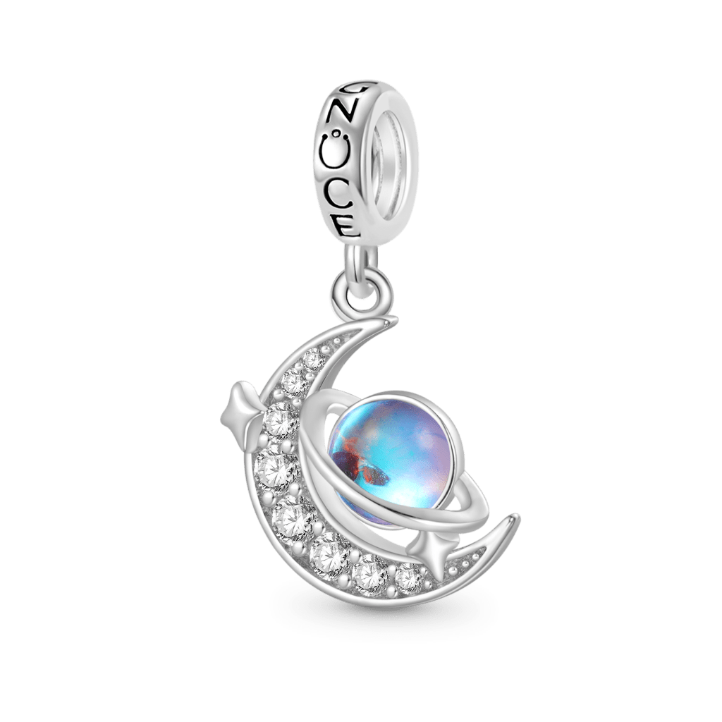 Galaxy Crescent Moon Pendant image number 0