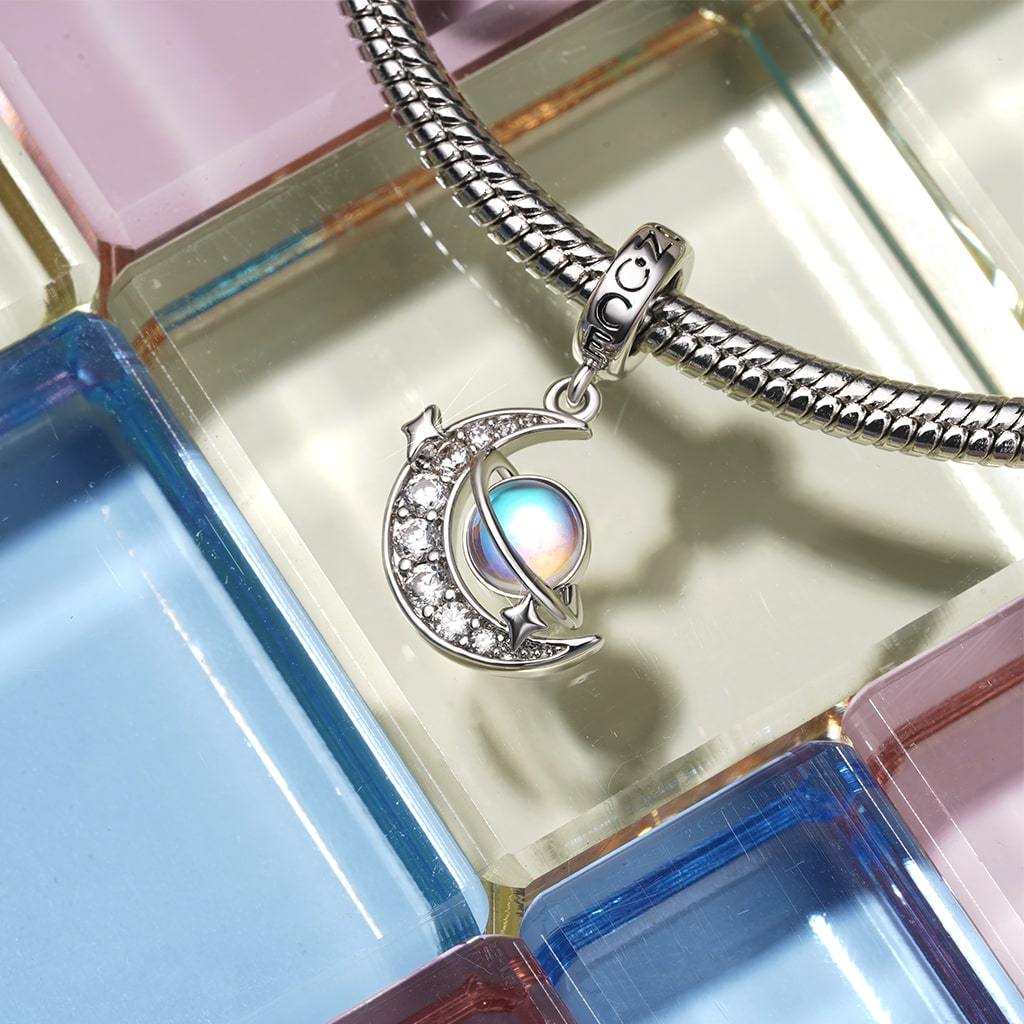 Galaxy Crescent Moon Pendant image number 2