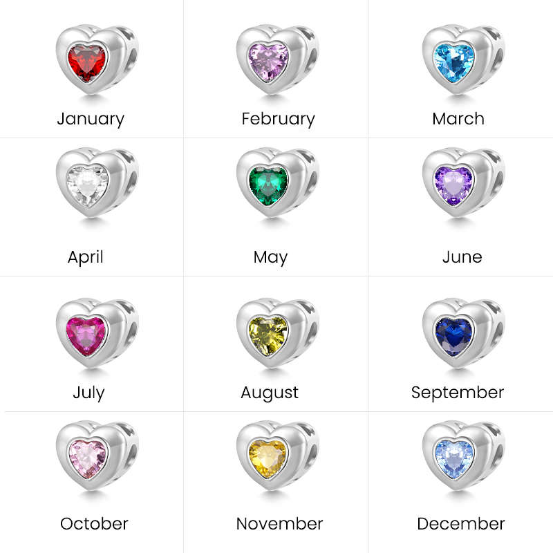 Heart Birthstone Charm image number 6