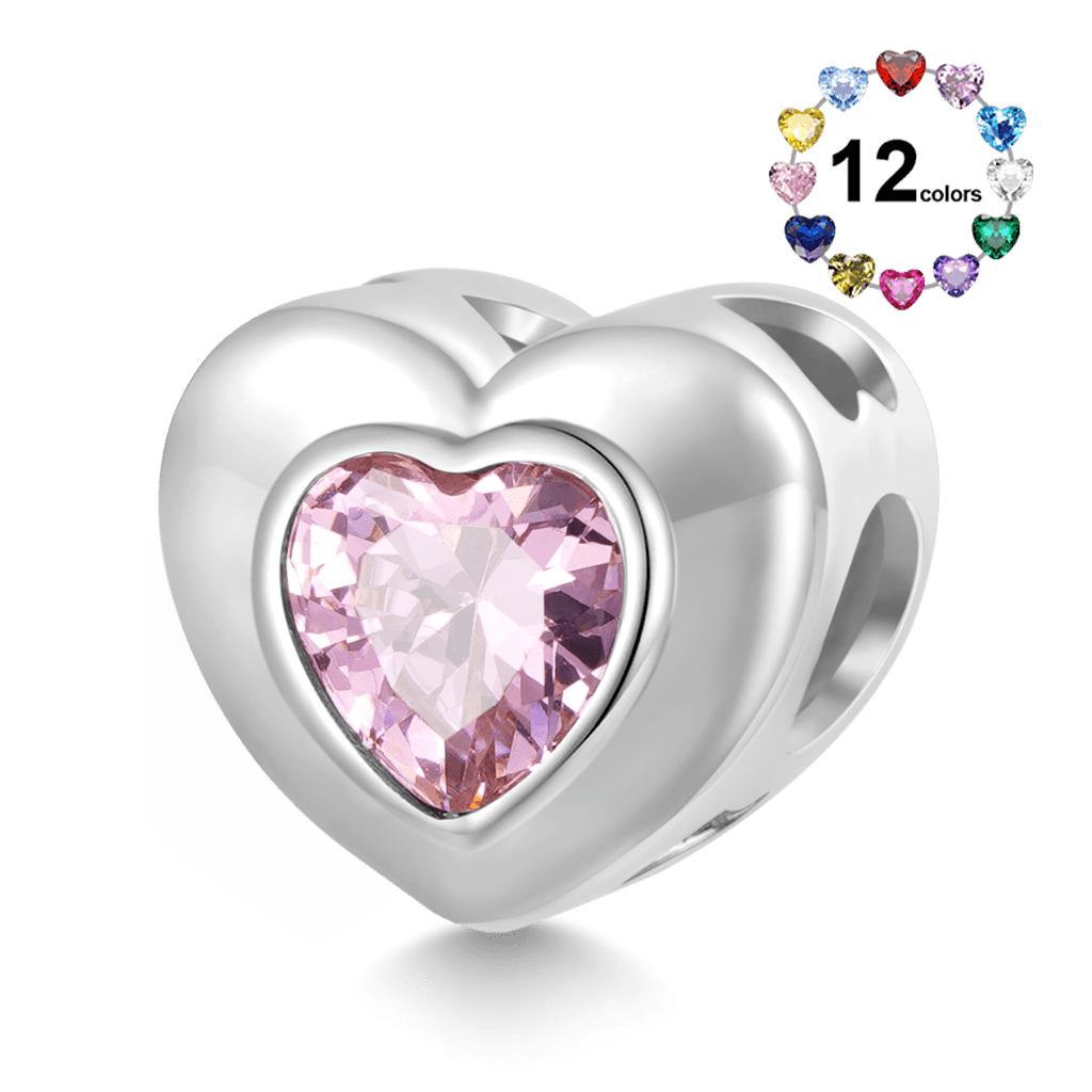 Heart Birthstone Charm image number 0