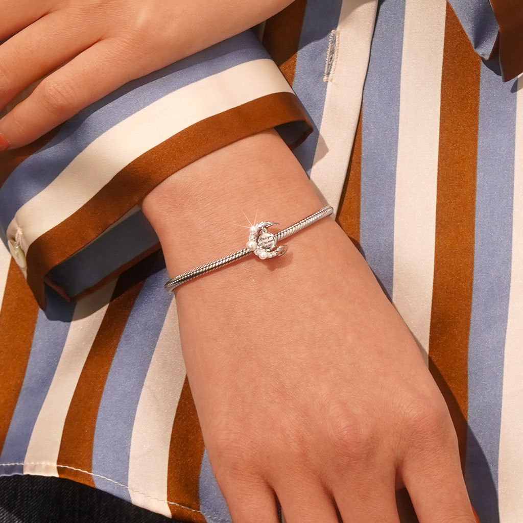 Pearl Moon Charm image number 4