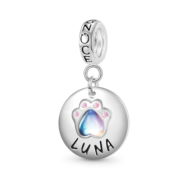 Moonstone Pet Paws Pendant image number 0