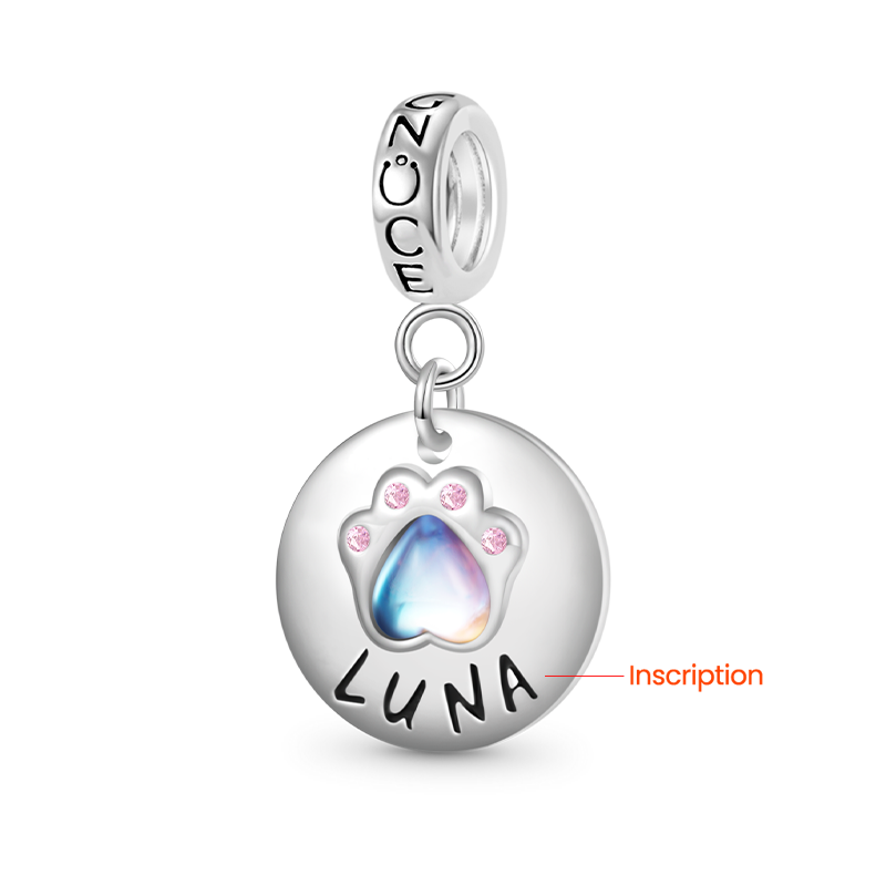 Moonstone Pet Paws Pendant image number 1