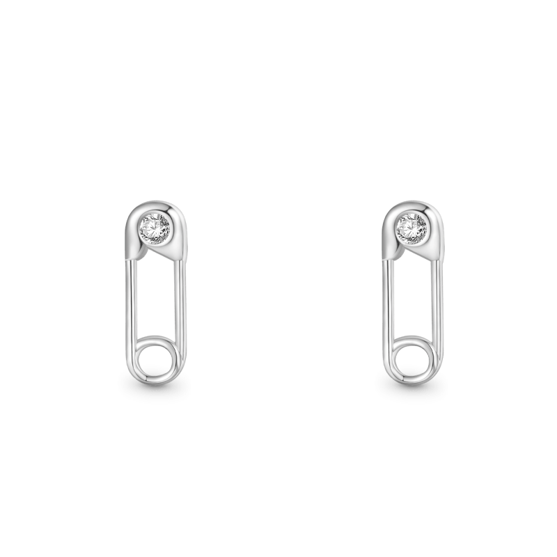 Paperclip Stud Earrings image number 0
