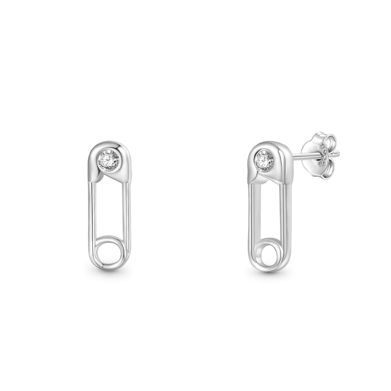 Paperclip Stud Earrings image number 1