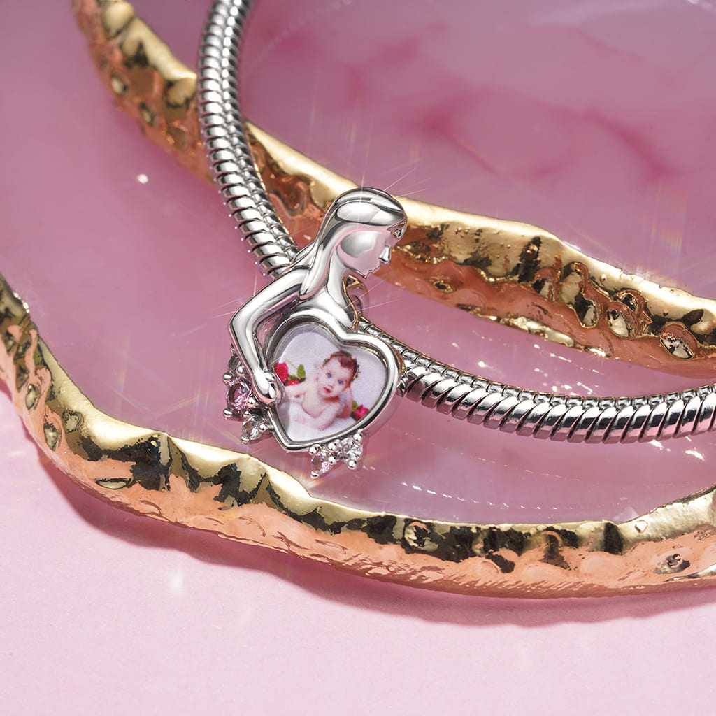 Engravable Maternity Photo Charm image number 2