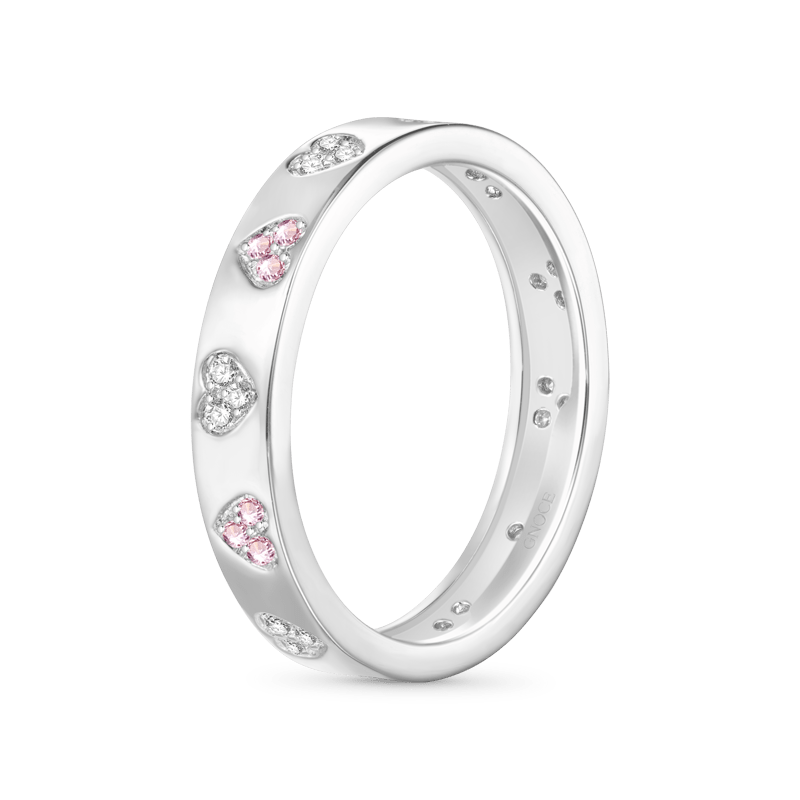 Two Color Love Heart Ring image number 1