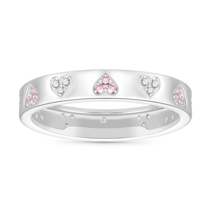 Two Color Love Heart Ring image number 0