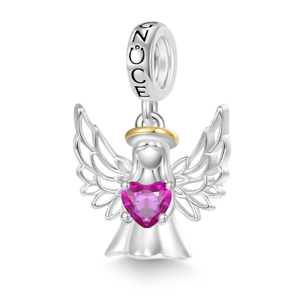 Angel Wings Birthstone Charm image number 1