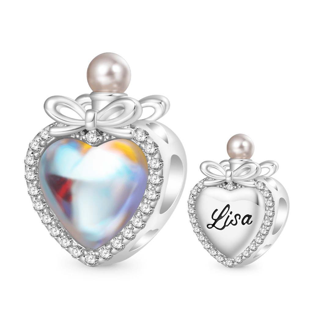 Perfume Bottle Heart Charm image number 0