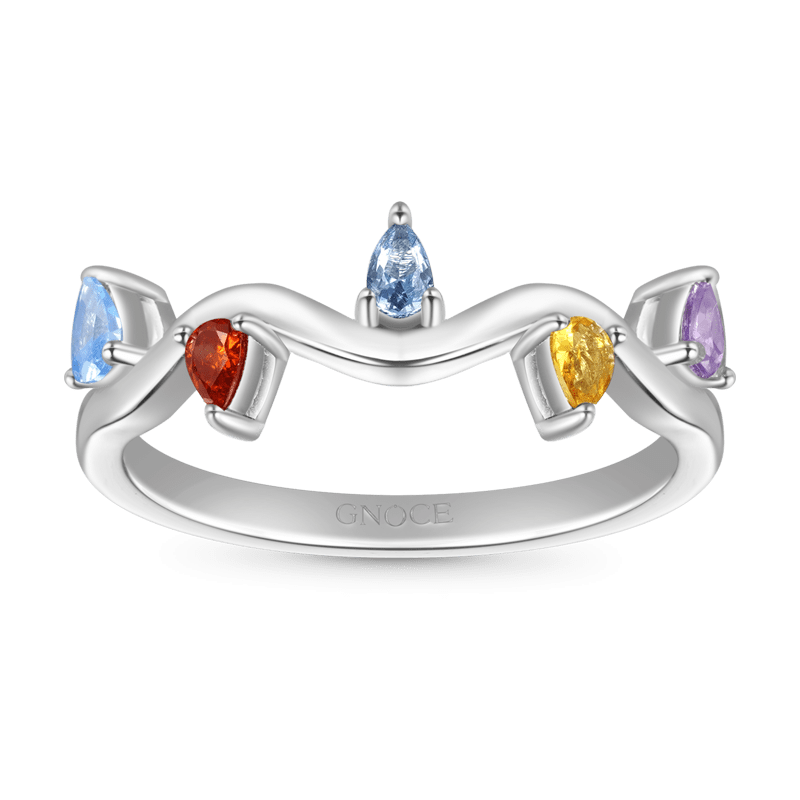 Wavy Colorful Diamond Ring image number 0