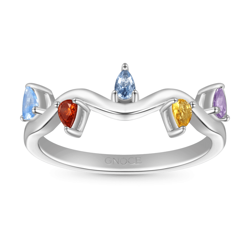 Wavy Colorful Diamond Ring image number 0
