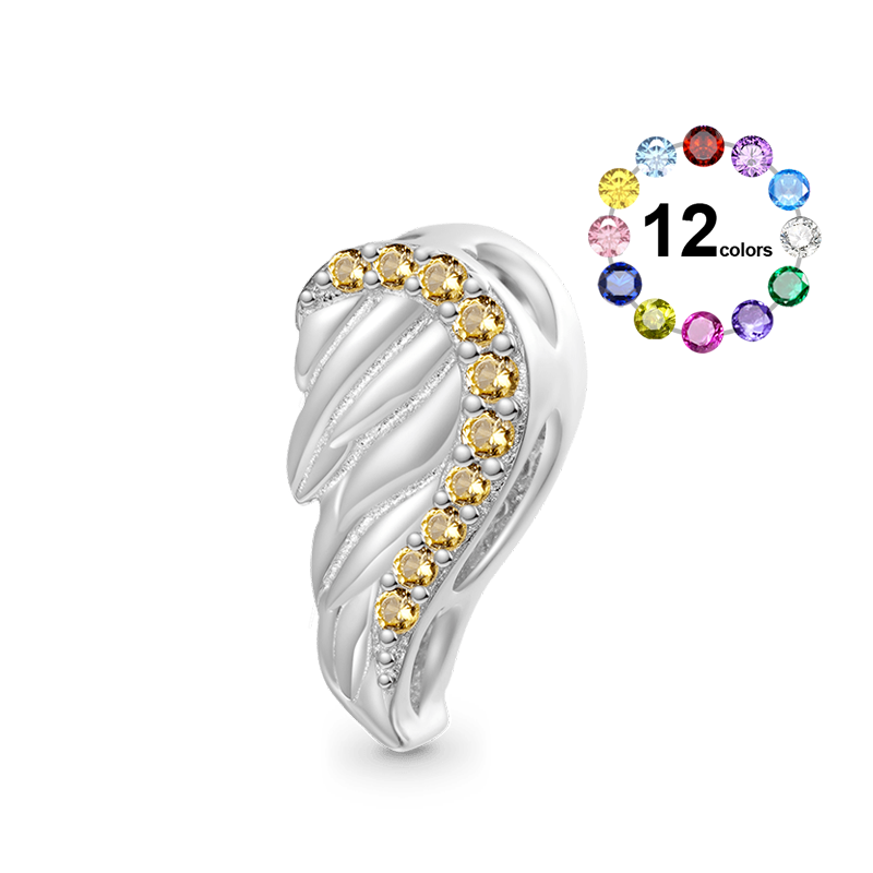 Angel Wings Personalized Charm image number 0