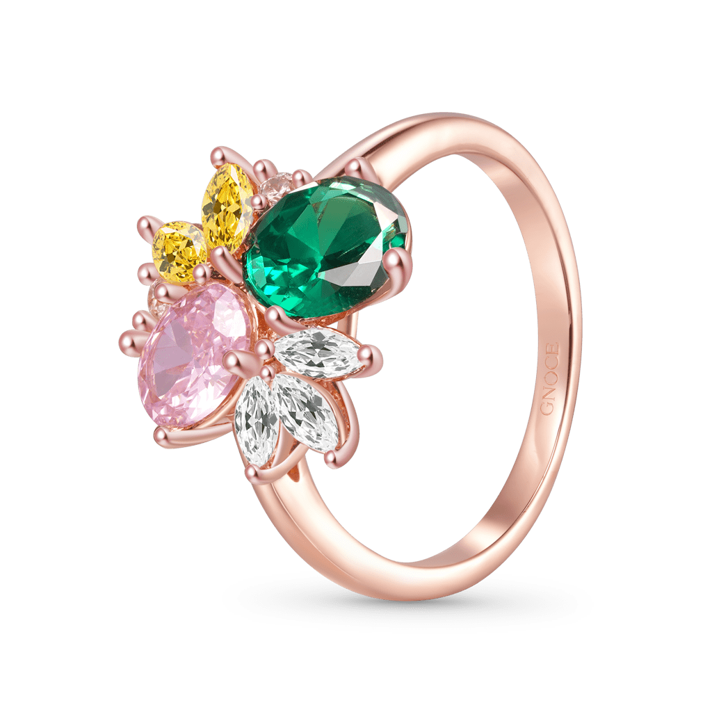 Rose Gold Tone Flower Ring image number 1