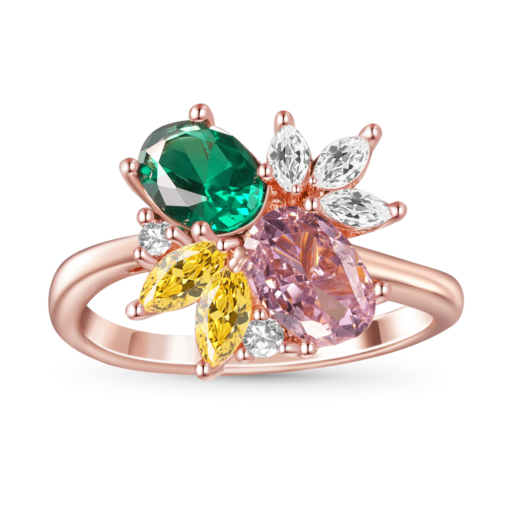 Rose Gold Tone Flower Ring image number 0