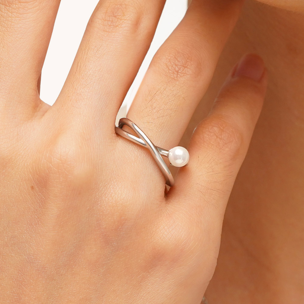 Wrap Pearl Band Ring image number 4