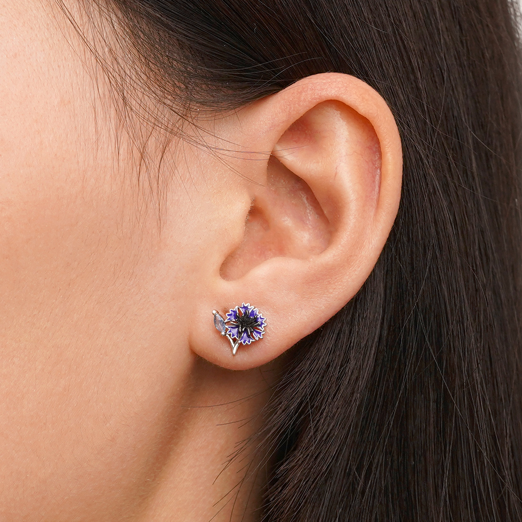 Cornflower Stud Earrings image number 4
