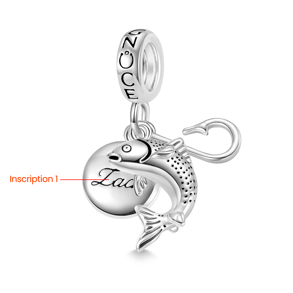Engravable Fish Plate Pendant image number 1