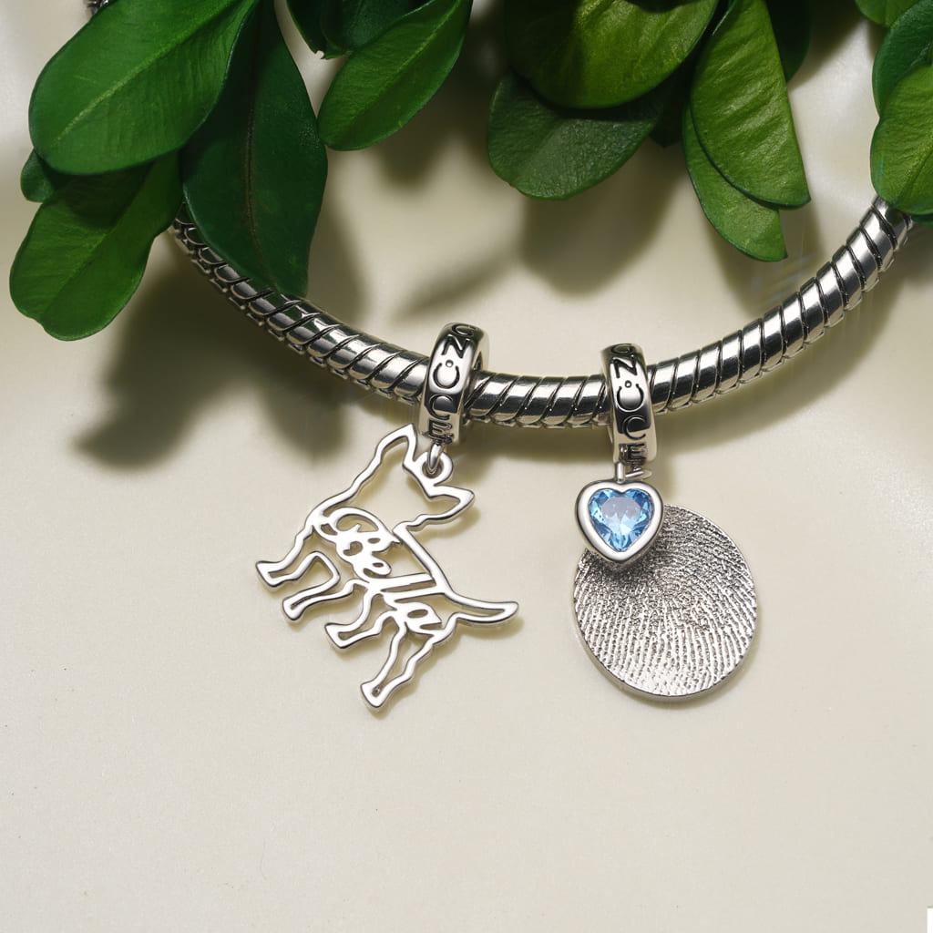 Fingerprint Birthstone Pendant image number 2