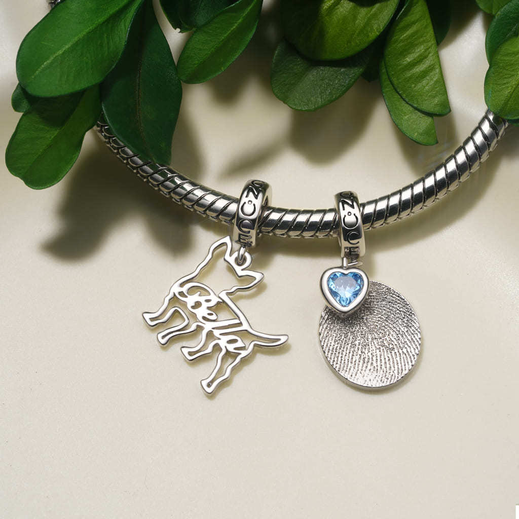 Fingerprint Birthstone Pendant image number 2