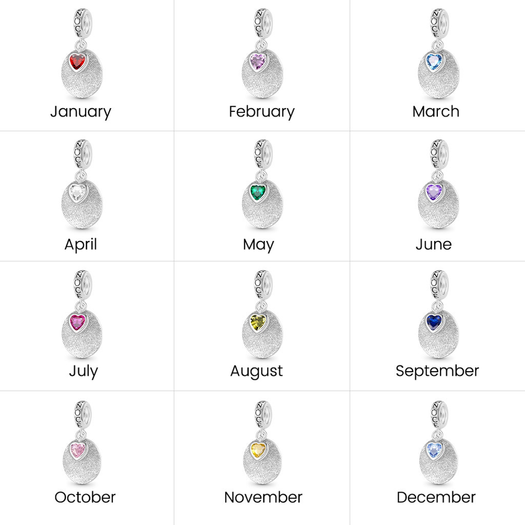 Fingerprint Birthstone Pendant image number 4