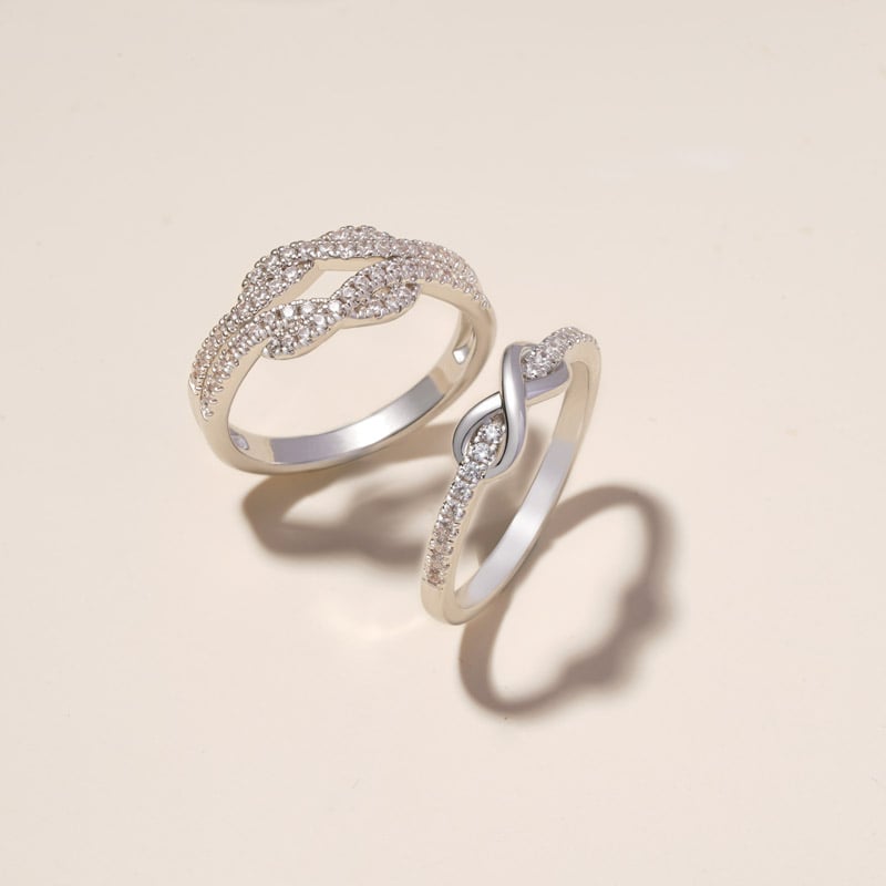 Infinite Pave White CZ Ring image number 2