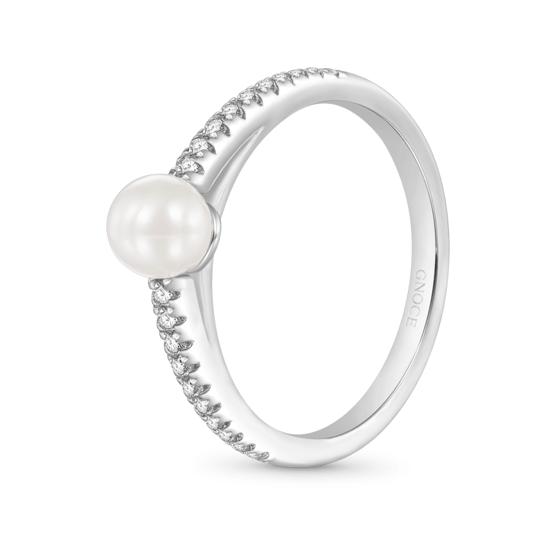 Pearl Solitaire Ring image number 1