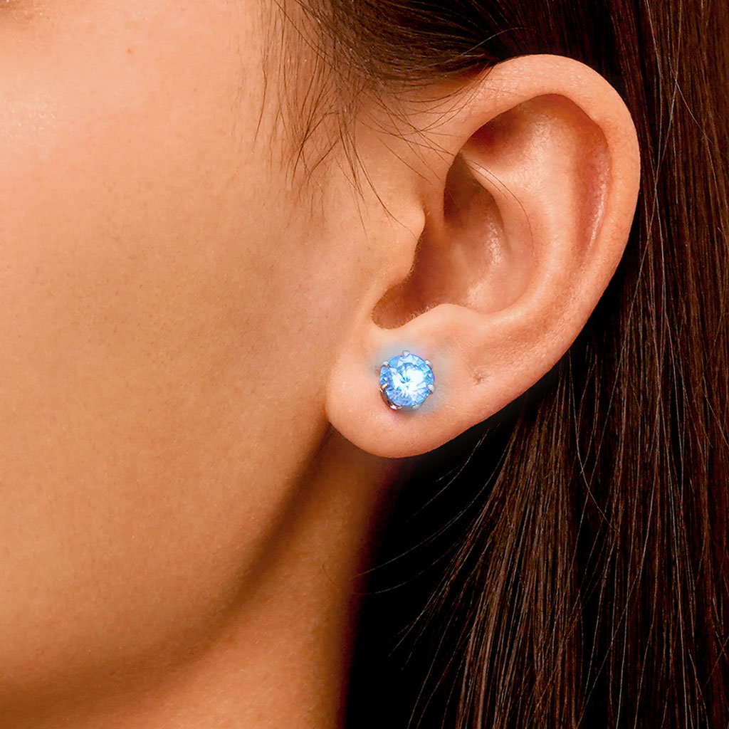 Blue Light-up Stud Earring image number 6