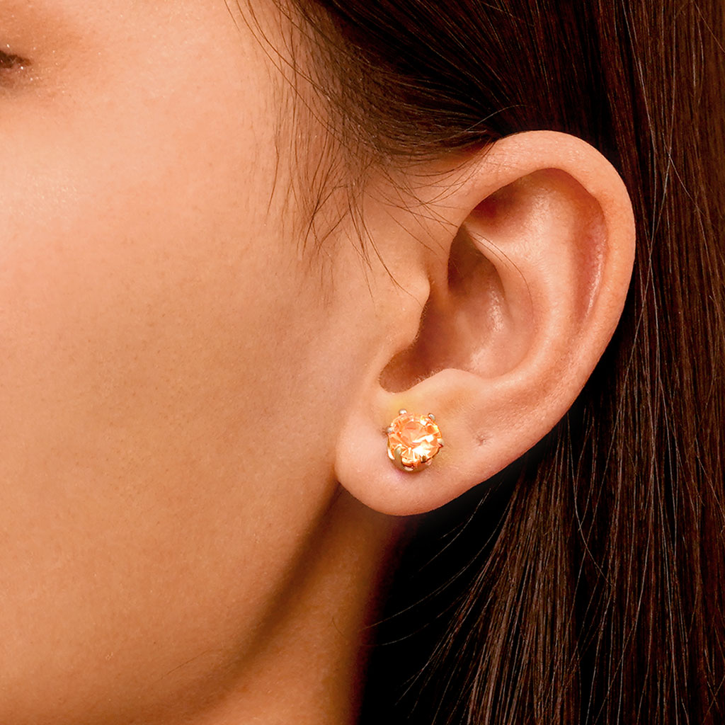 Orange Light-up Stud Earring image number 6