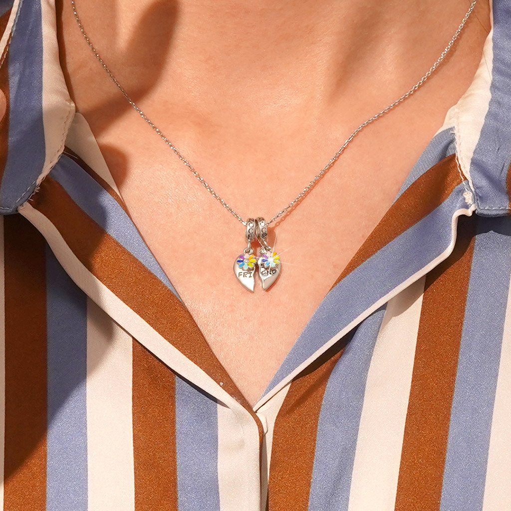 Pair Heart Rainbow Pendant image number 5