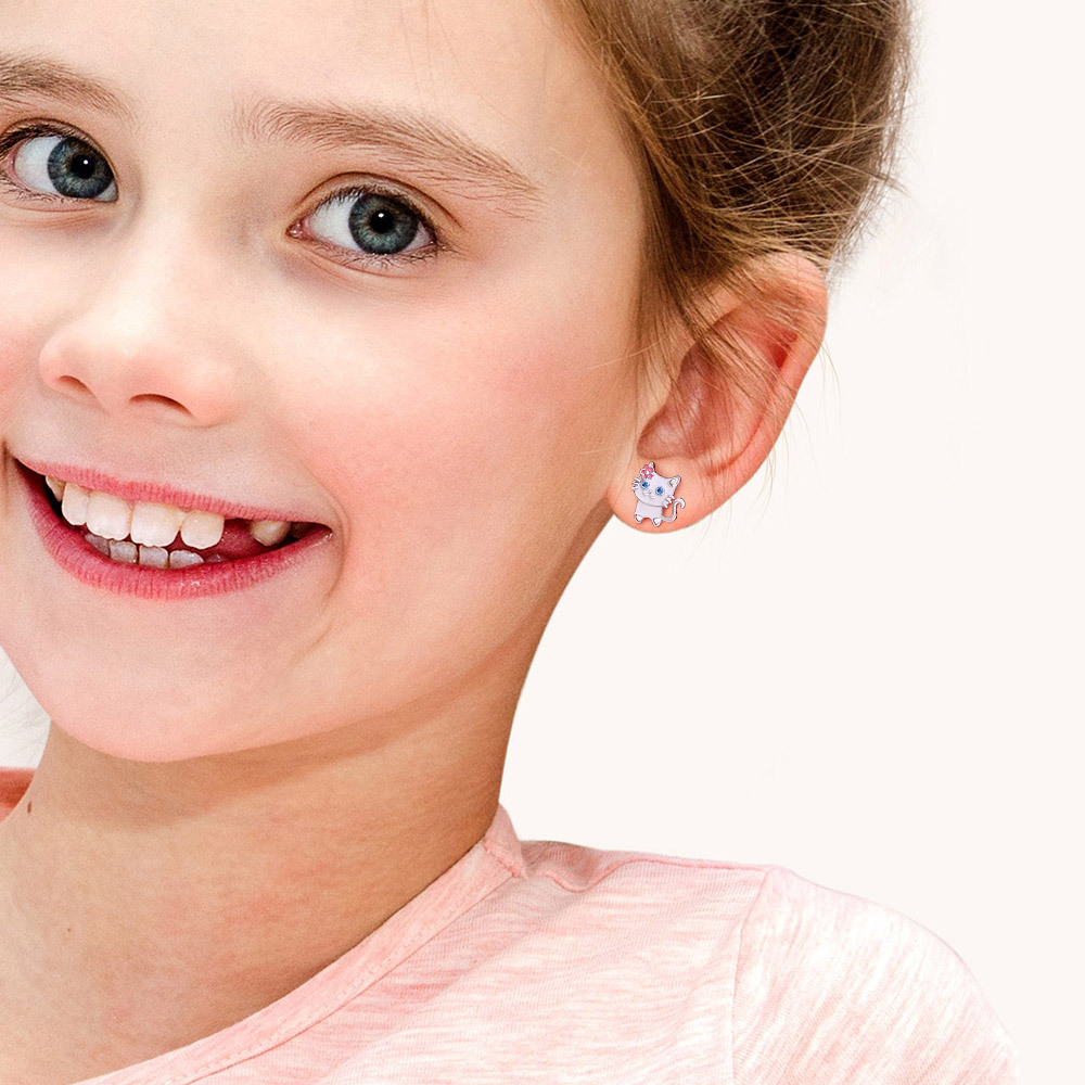 Cat Stud Earrings image number 2