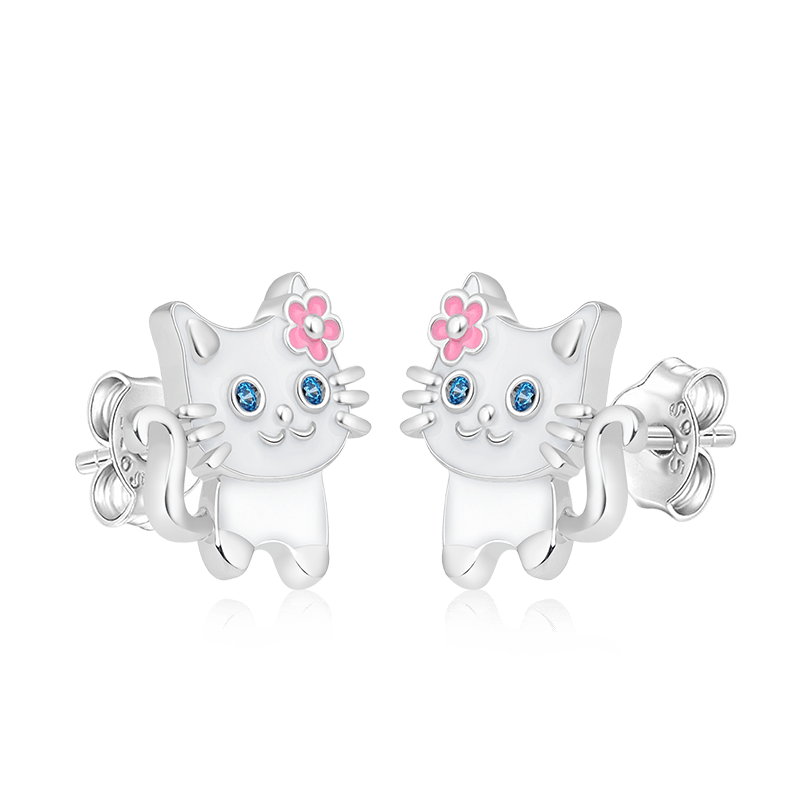 Cat Stud Earrings image number 0