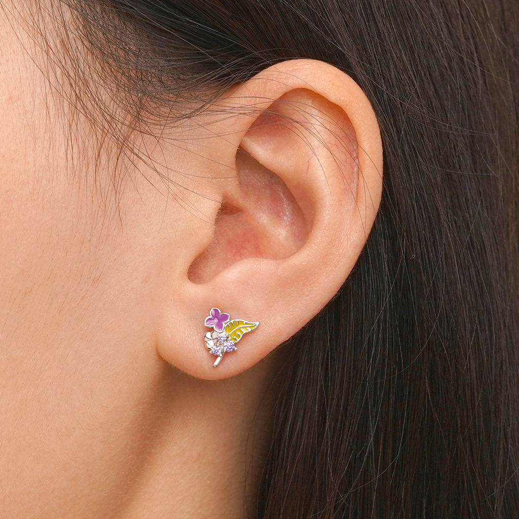 Lilac Stud Earrings image number 4