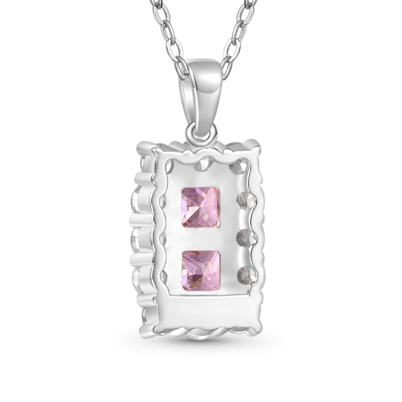 Square Birthstone Necklace image number 2