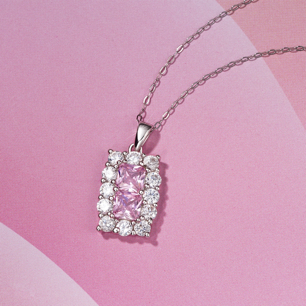 Square Birthstone Necklace image number 3