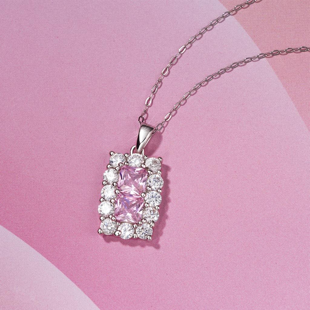 Square Birthstone Necklace image number 3